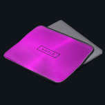 Shiny polished deep-pink metallic background laptop sleeve<br><div class="desc">Elegant modern deep pink tones polished metallic texture print. Optional monogram.</div>