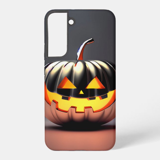 Shiny Pumpkin Halloween Samsung Galaxy S22+ Case (Back)