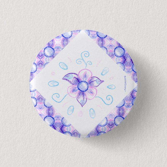 Shiny purple flower button (Front)