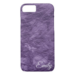 shiny purple textured paper with name Case-Mate iPhone case