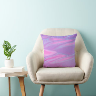 Shiny purple throw pillow