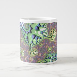 Shiny Rainbow Fractal Large Coffee Mug
