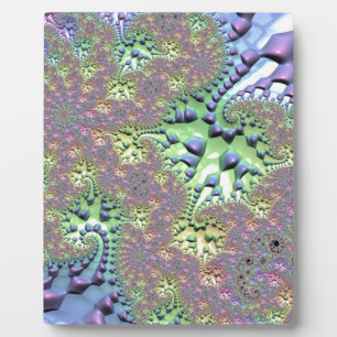 Shiny Rainbow Fractal Plaque