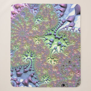 Shiny Rainbow Fractal Sherpa Blanket