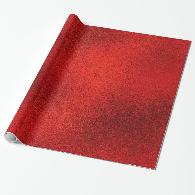 Shiny Red Christmas WRAPPING PAPER (Unrolled)