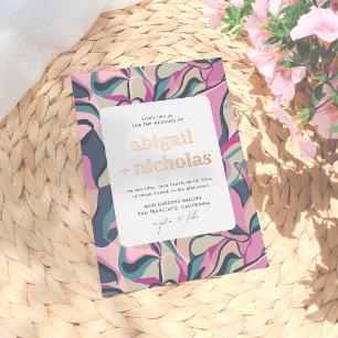 Shiny Retro Groovy Colourful Abstract Wedding