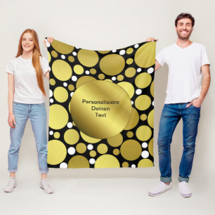 shiny, round, circles, dots, metal, colorful, fleece blanket
