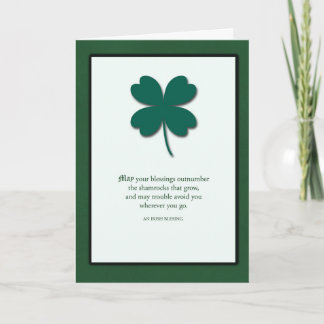 Shiny Shamrocks St. Patrick's Day Card