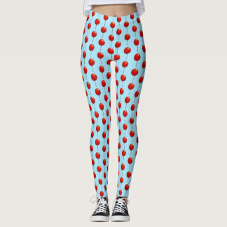 Shiny Simple Red Balloons Birthday Party Pattern Leggings
