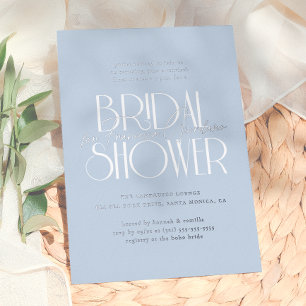 Shiny Something Blue Modern Floral Bridal Shower
