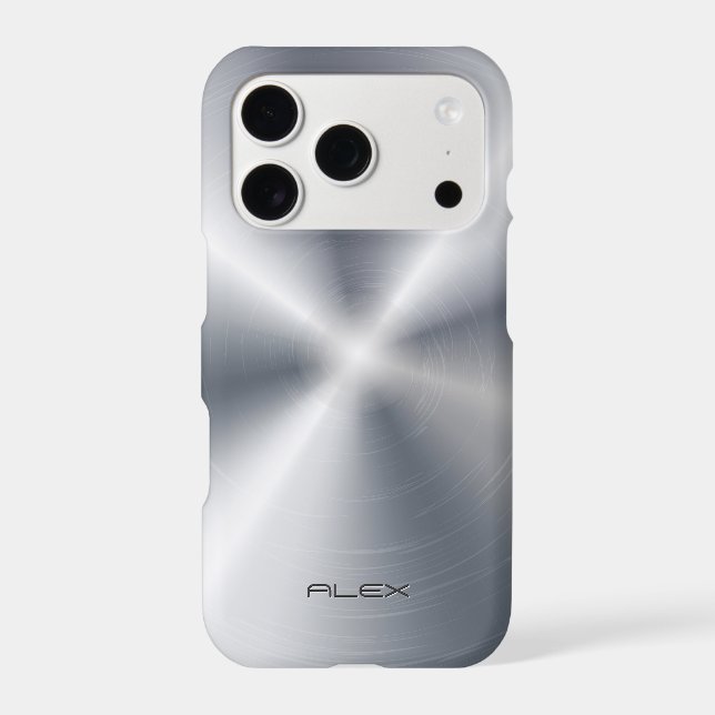 Shiny Stainless Steel Metalli Look- Monogram (Back)