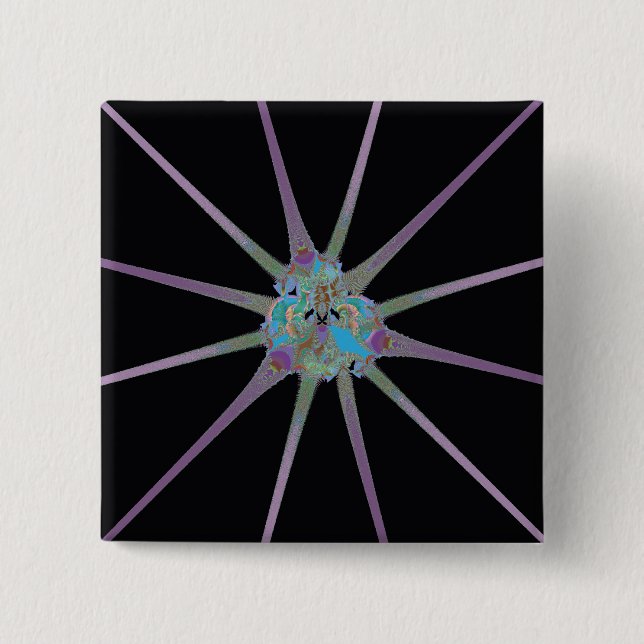 Shiny Star 15 Cm Square Badge (Front)