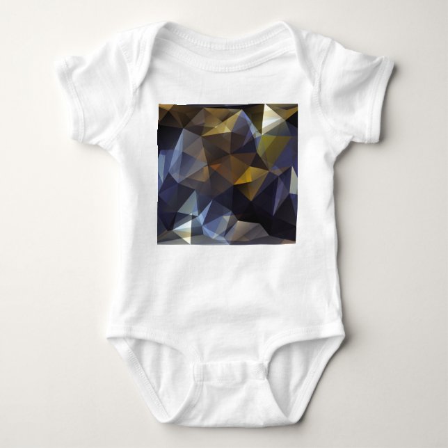 Shiny triangle vintage, diamond texture. baby bodysuit (Front)