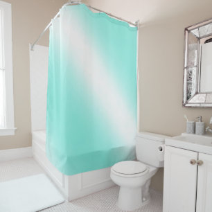 Shiny Turquoise  Shower Curtain