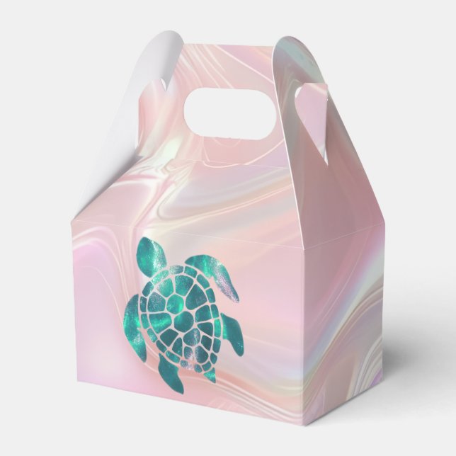 Shiny turtle  favour box (Front Side)