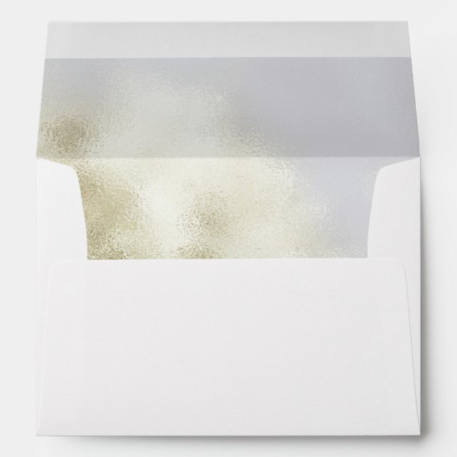 Shiny White Opal Envelope (Back (Bottom))