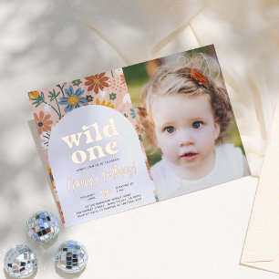 Shiny Wild One Retro Photo 1st Birthday Party