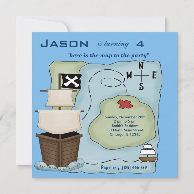 Ship Ahoy Invitation (Front)