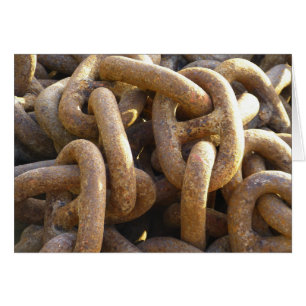 Ship Anchor Chains Blank Card