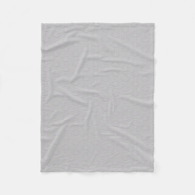 Ship Anchor Fleece Blanket (Front)