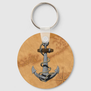 Ship Anchor Key Ring