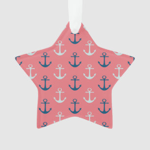 Ship Anchors on Rose Ornament