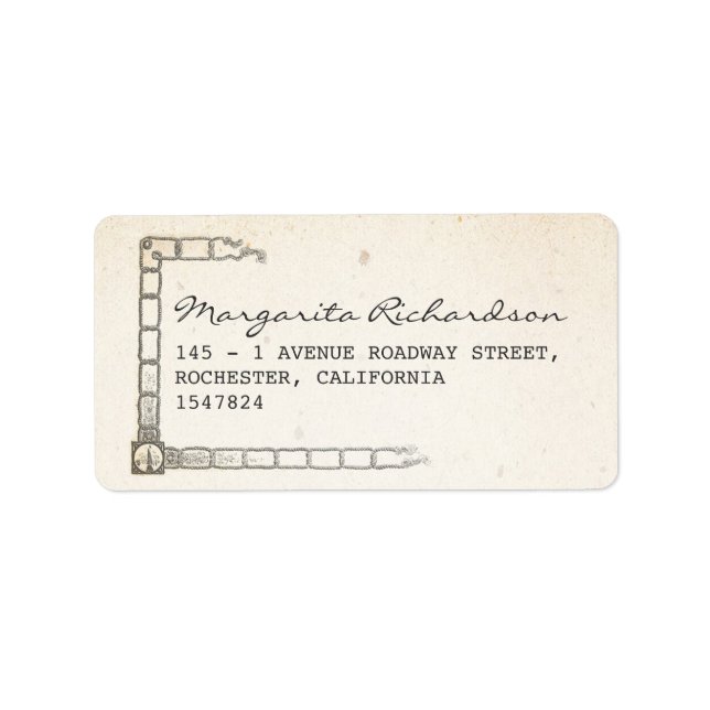 ship and ropes address labels (Front)