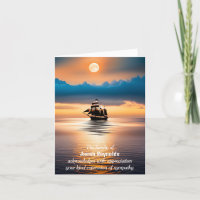 Ship At Sea for Thank You Sympathy
