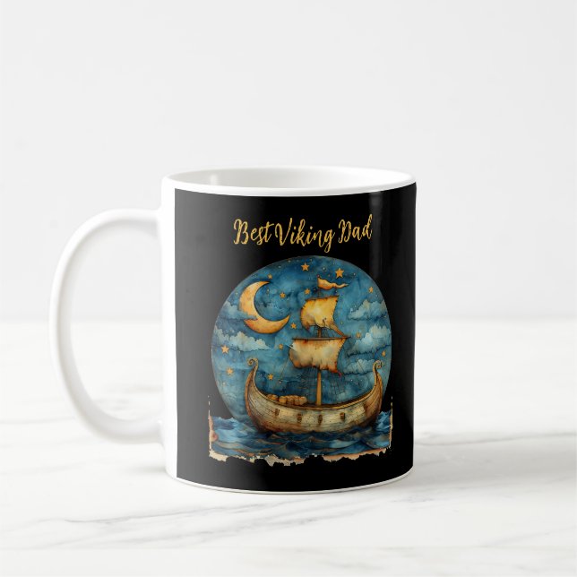Ship Best Viking Dad Coffee Mug (Left)