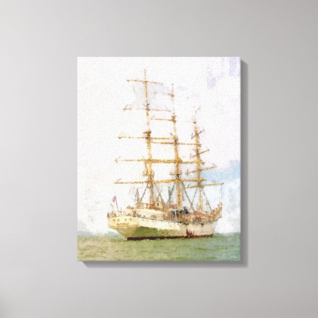 Ship canvas print (Front)