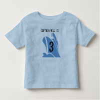 Ship Captain Customisable 3rd Birthday Tshirt