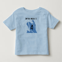 Ship Captain Customisable 4th Birthday Tshirt
