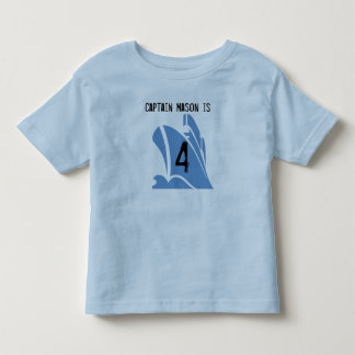 Ship Captain Customisable 4th Birthday Tshirt