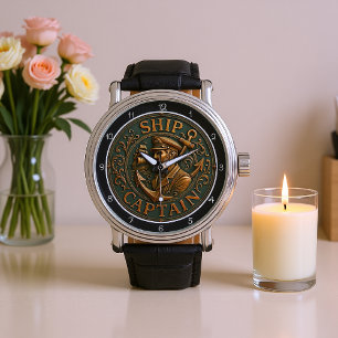 Ship Captain Nautical Anchor  Watch