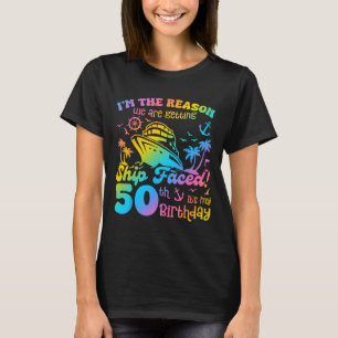 Ship Faced It's My 50th Birthday Cruising Ship Tri T-Shirt