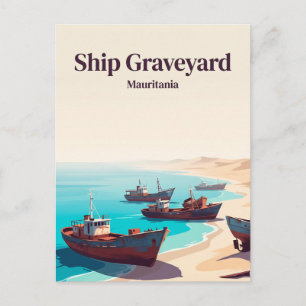 Ship Graveyard Mauritania Postcard