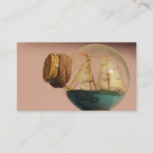 Ship in a bottle business card