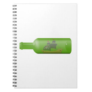 Ship in a bottle spiral notebook
