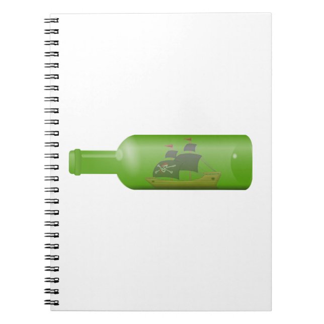 Ship in a bottle spiral notebook (Front)