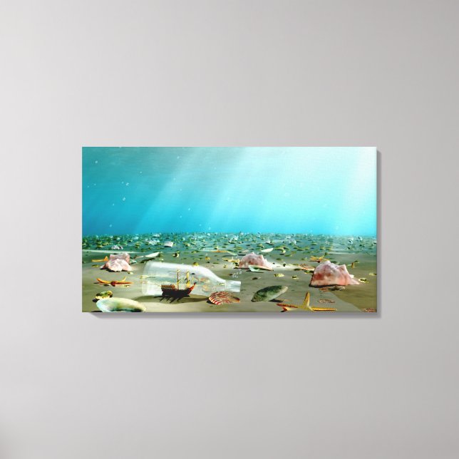 Ship-in-a-Bottle Wreck Canvas Print (Front)