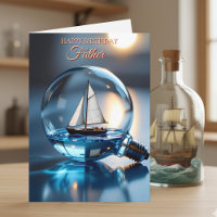 Ship in a Lightbulb Maritime Birthday for Father