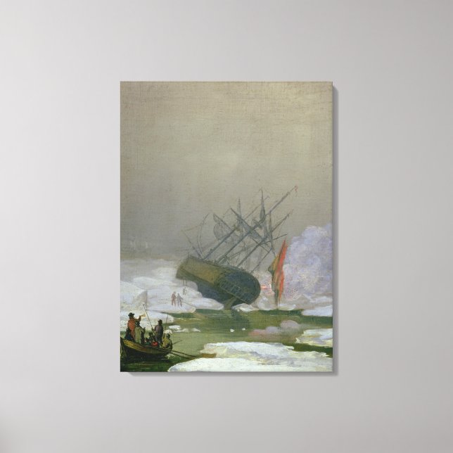 Ship in the Polar Sea, 12th December 1798 Canvas Print (Front)