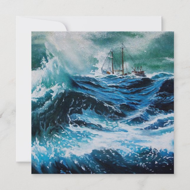 Ship In the Sea in Storm (Front)