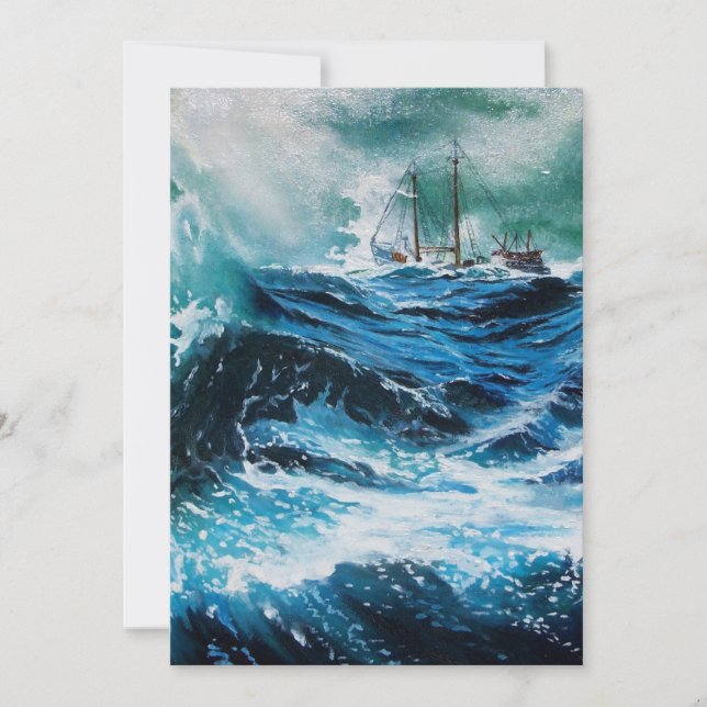 Ship In the Sea in Storm (Front)