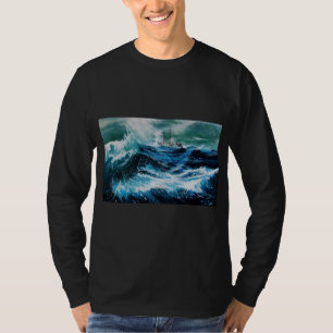 Ship In the Sea in Storm T-Shirt