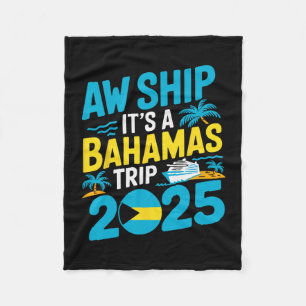 Ship It's A Hamas Trip 2025 Vacation Hamian Hamas  Fleece Blanket