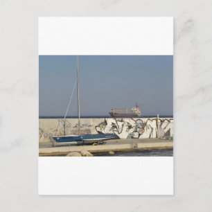 Ship Leaving Varna Postcard