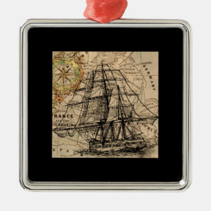 ship metal tree decoration