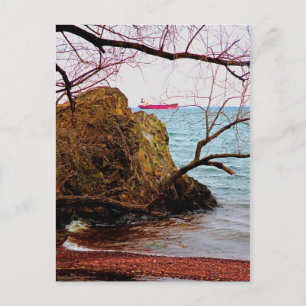 Ship on Lake Superior Postcard