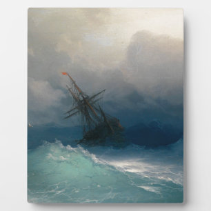 Ship on Stormy Seas, Ivan Aivazovsky Plaque